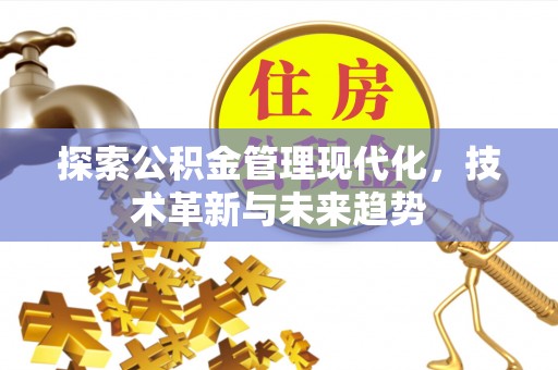 澄城探索公积金管理现代化，技术革新与未来趋势