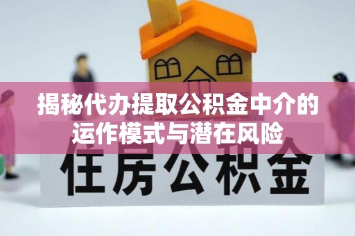 澄城揭秘代办提取公积金中介的运作模式与潜在风险